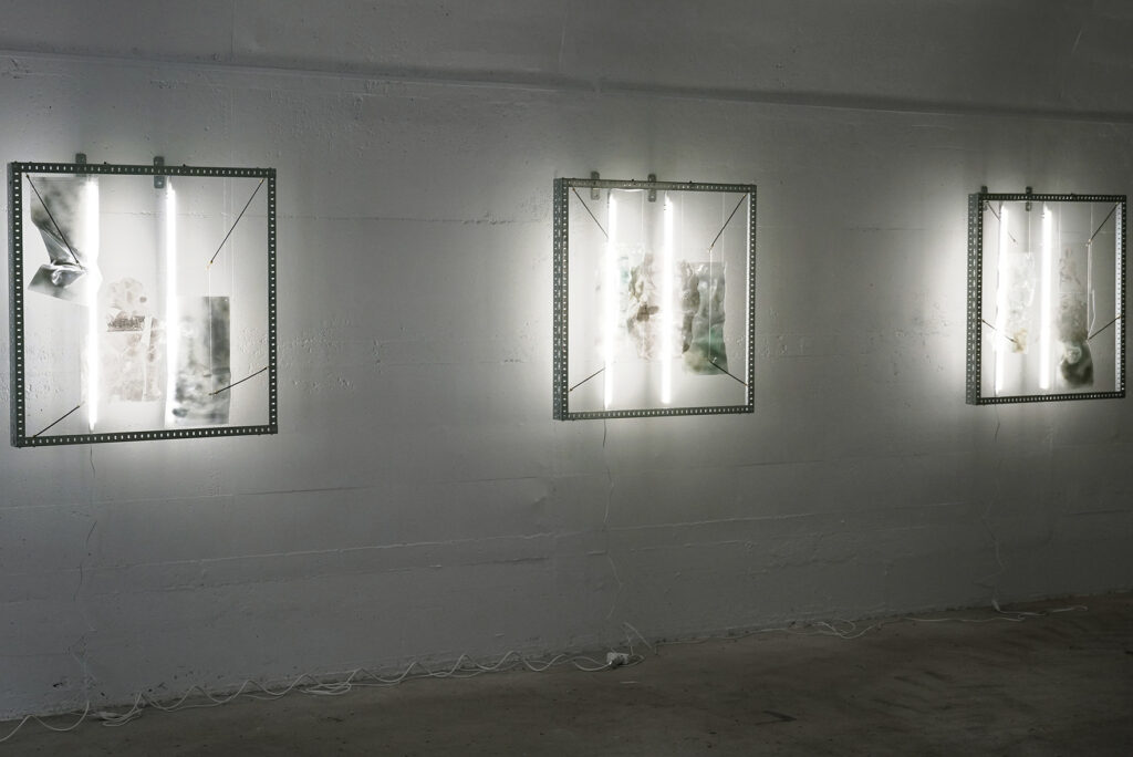 Till Langschied - Die Stimmen - 2024 - Light Sculptures - Exhibition View b-05